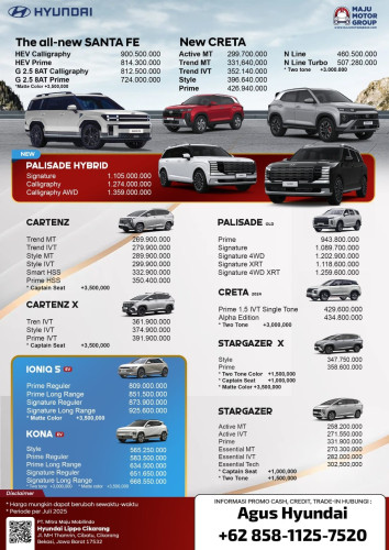 Promo Pricelist Harga Hyundai depok Terbaru 2025